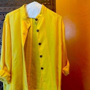Jacket could be used as a blouse too. It is 100% linen
